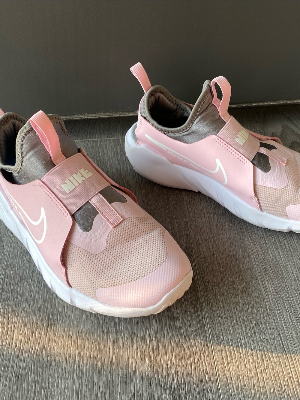 Nike Pink Slip-On Sneakers with White Swoosh